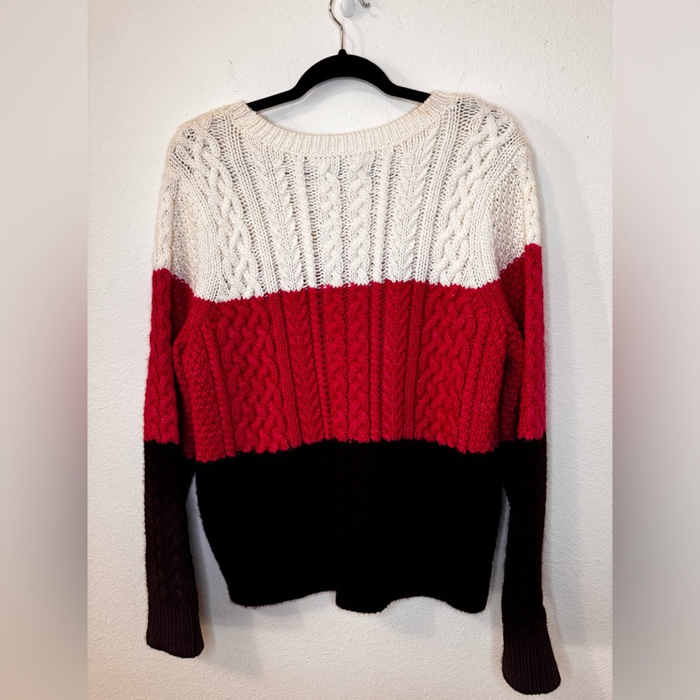 Loft Cozy Sweater Deep Purple/Pink/White XL - Picture 3 of 6